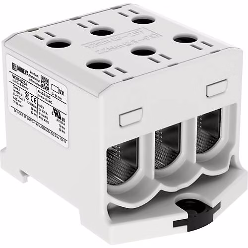 Bloc de distribution Ouneva Group VC05 | 0234 1 pôle gris – 245 A – 1000 V – connexion à vis