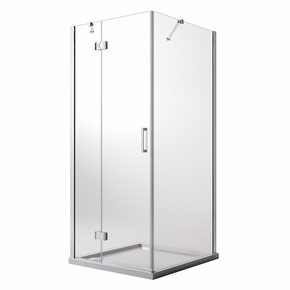 Cabine de douche 120 × 80 CM H190 Transparent avec Easyclean mod. Flip Porte + Fixe