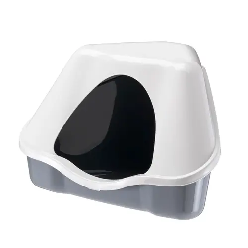 Bac à litière pour lapin nain coloris rouge Ferplast Nora – 41 x 41 x 33 cm