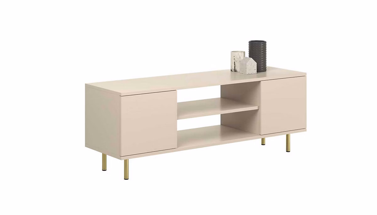 Armoire RTV 135 cm Cachemire – pieds or