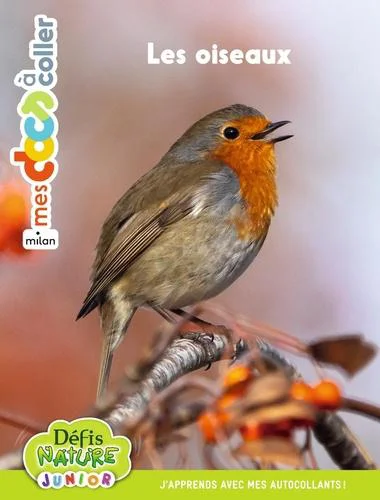 Livre gommettes "Les oiseaux" aux Éditions Milan collection Mes docs à coller