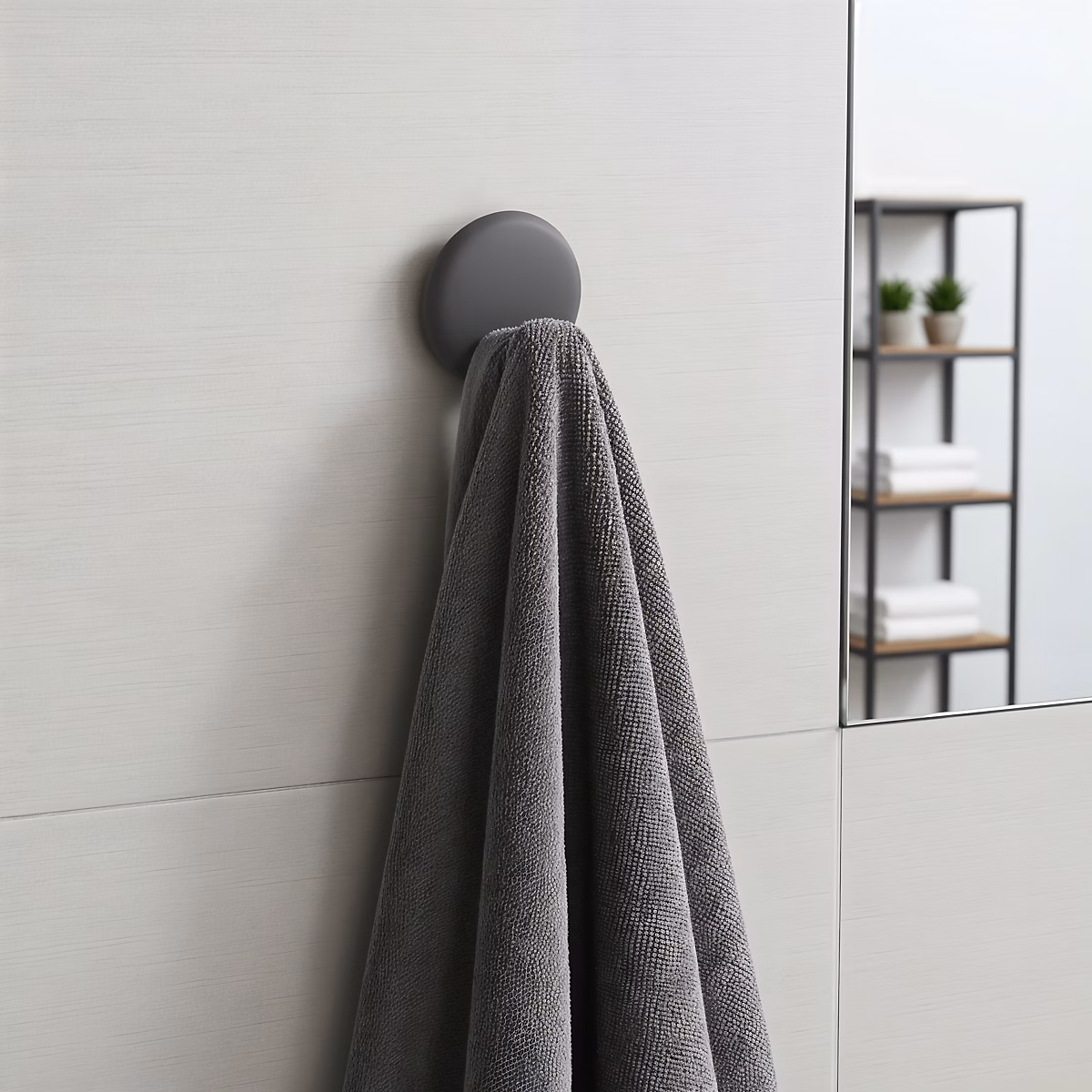 Accessoires de salle de bains – Crochet Diani céramique gris GoodHome