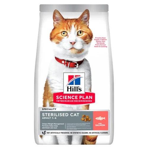 Croquettes pour chat stérilisé au saumon Hill's Science Plan Cat Sterilised - 7 kg
