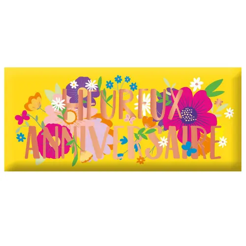 Mini tablette chocolat lait « Heureux Anniversaire » Art Grafik - 30 g