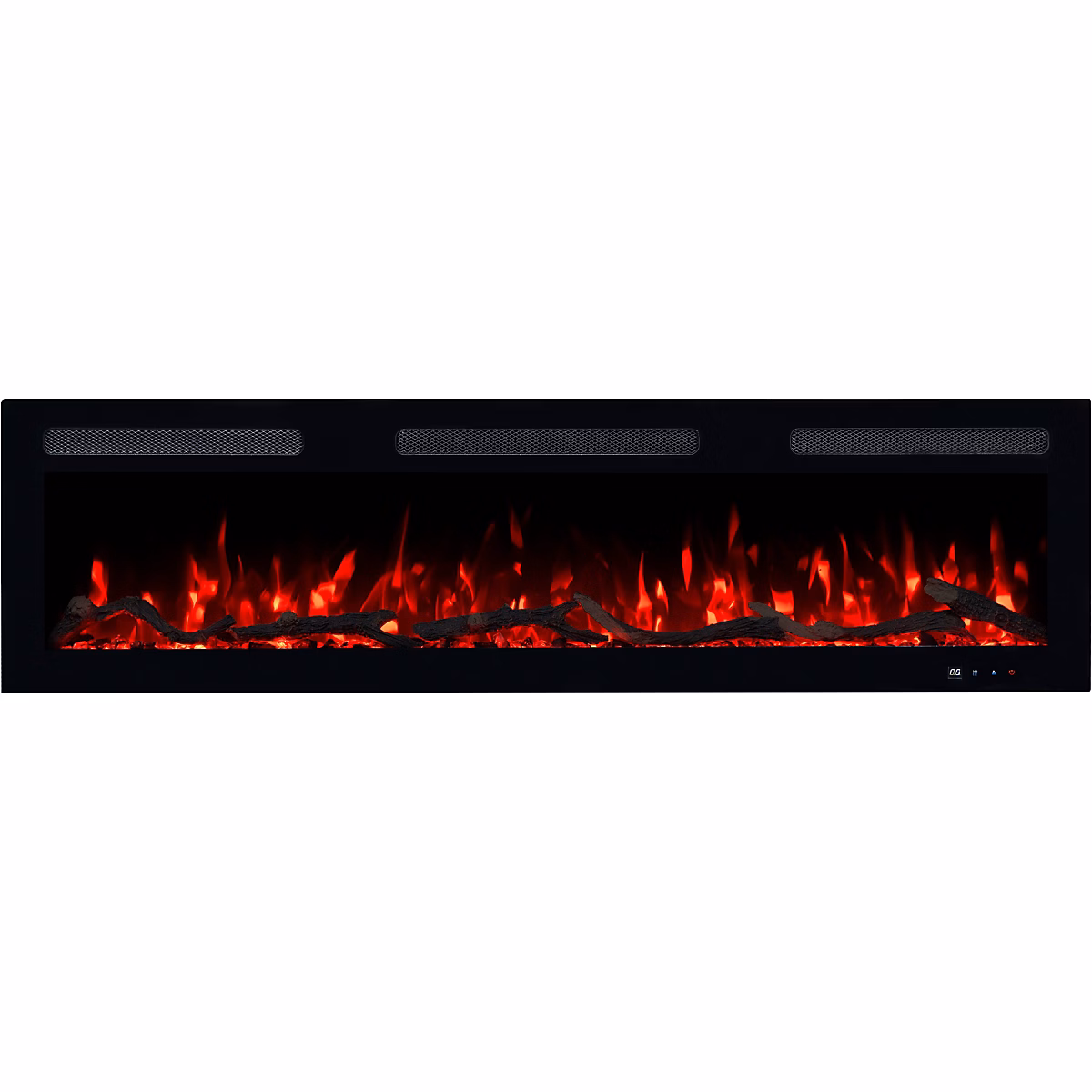 Cheminée électrique Emotion Flame Monarch 127 – murale et encastrable, 127 × 13 × 35 cm, cheminée LED avec chauffage 900/1800 W