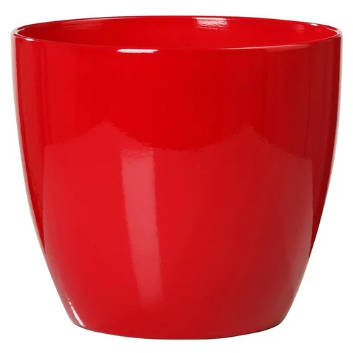 Cache-pot coloris rouge en céramique - Ø 16 cm