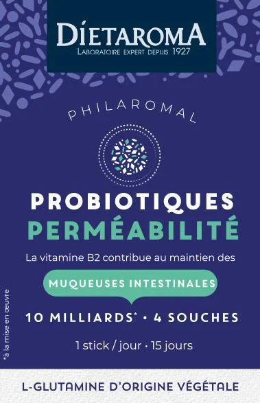 Complément alimentaire muqueuses intestinales probiotiques perméabilité Dietaroma Philaromal - 15 sachets