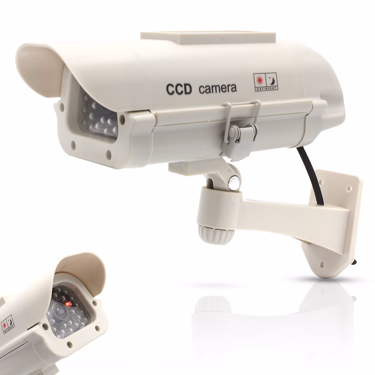 Caméra de surveillance factice solaire FISHTEC LED rouge clignotante Dissuasion vol – Réf. LHLTDIGJT6288154296