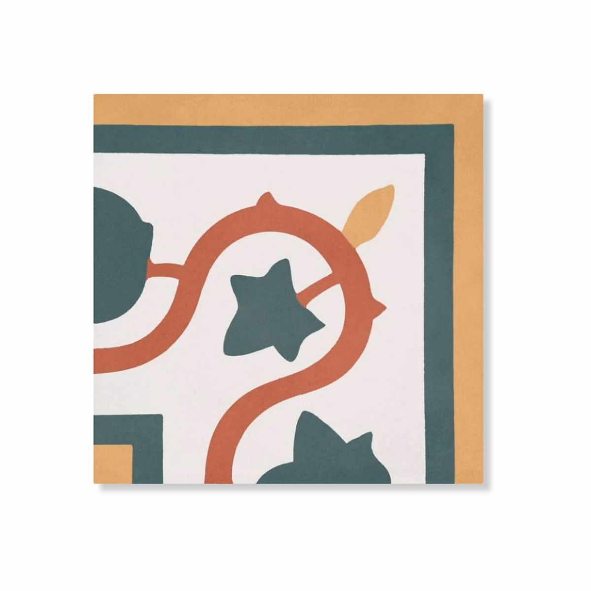 Carreau de ciment véritable Angle Frise Bogy 20x20x1 – 6 cm (lot de 0, 48 m²), RO'MA NATURE