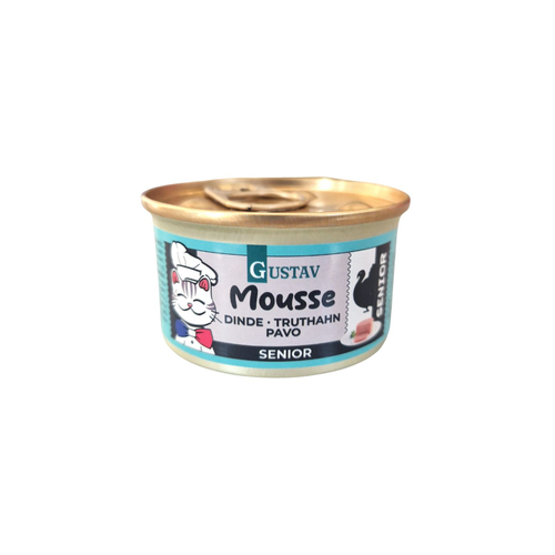 MOUSSE POUR CHAT SENIOR 'GUSTAV' BUBIMEX® DINDE - 85G