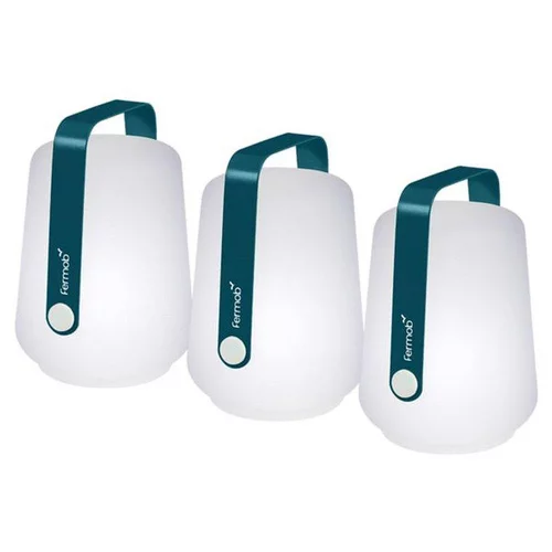 Lot de 3 lampes Balad coloris bleu acapulco Fermob - 12 cm