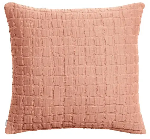 Coussin carré en coton coloris argile Swami - 45 x 45 cm