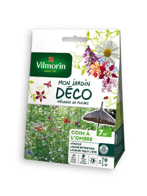 Mélange de fleurs Coin à l'ombre Vilmorin - graines à semer 7 m² de surface