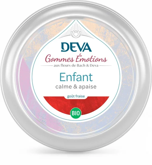 Gommes enfant calme et apaise bio et vegan goût fraise Deva - 45 g