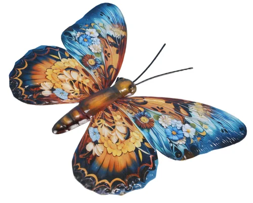 Papillon en métal multicolore Riviera décor A moyen modèle - 36 cm