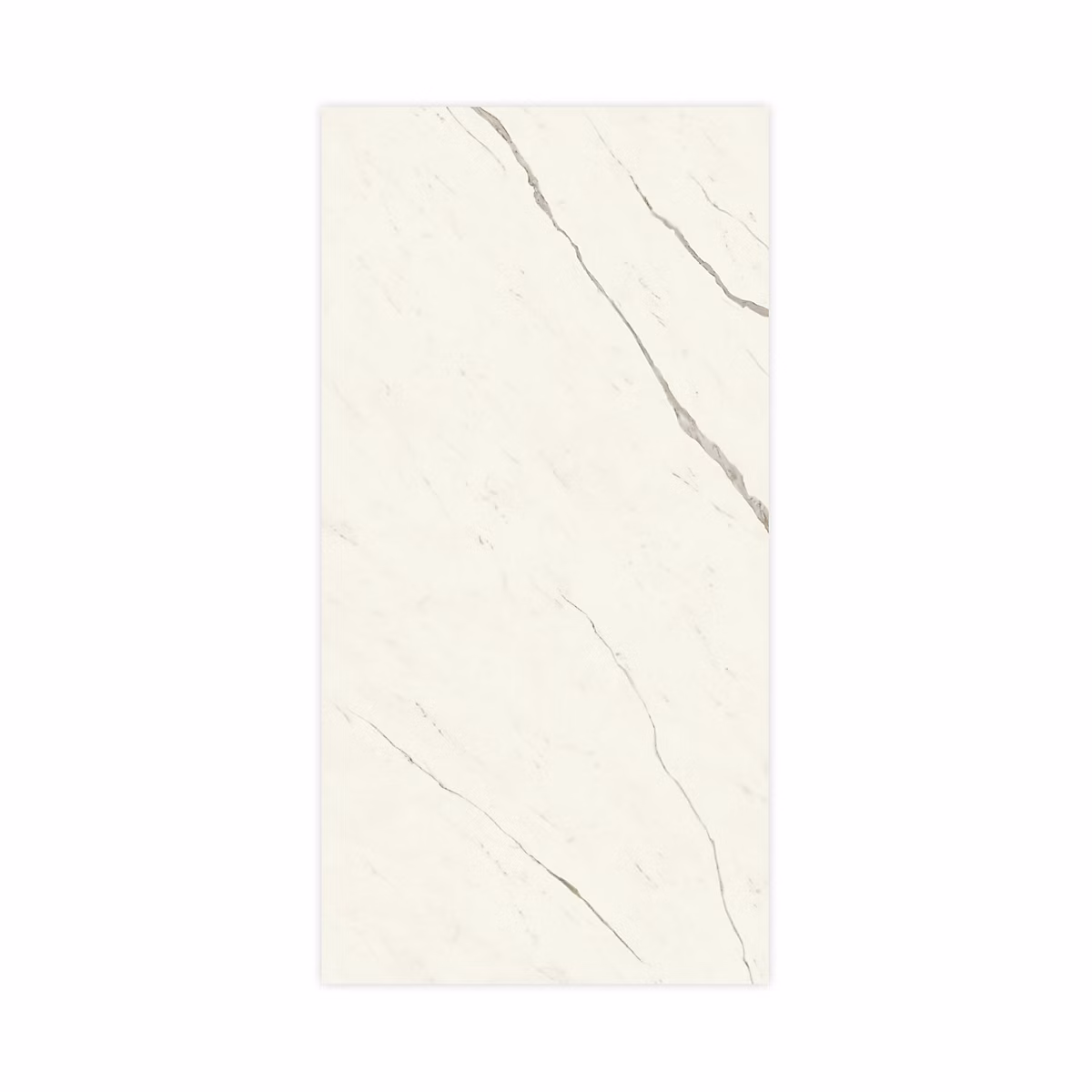 Carrelage effet Marbre Blanc Calacatta Alba 240x120x0 | 9 cm Brillant Montira – Mur intérieur (vendu par carton de 2 – 88 m²) – RO'MA