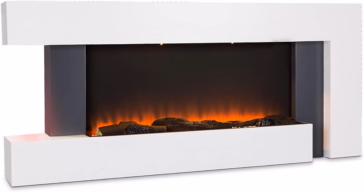 Chauffage d'appoint – Cheminee Electrique 2000W Murale ou a Poser Effet Flamme LED Chauffante