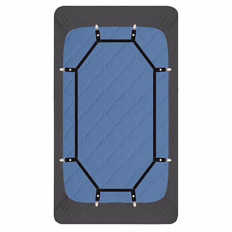 BASHLWUA Sangles de support de draps | Clips de préhension robustes – Cordon de parachute renforcé – Tendeur de drap de lit à 360