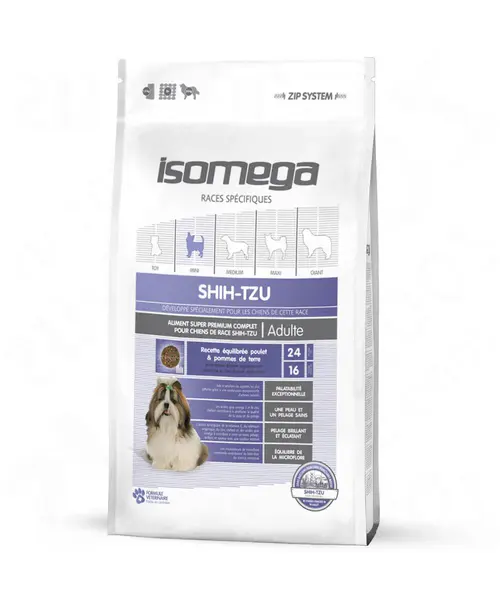 Croquette pour chien adulte Shihtzu au poulet Isomega - 1,5 kg
