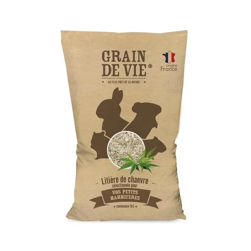 Litière de chanvre pour petits mammifères Grain de vie - 10 L