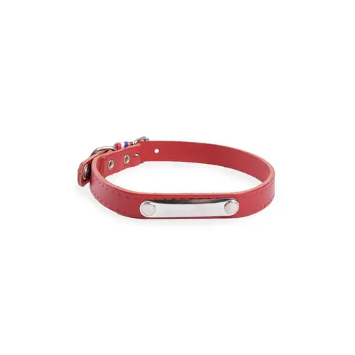 Collier pour chien en cuir coloris rouge Martin Sellier Rive - Taille 20/50
