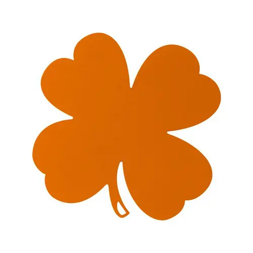 Dessous de plat en acier orange Fermob Trèfle - 28,5 x 28,5 cm
