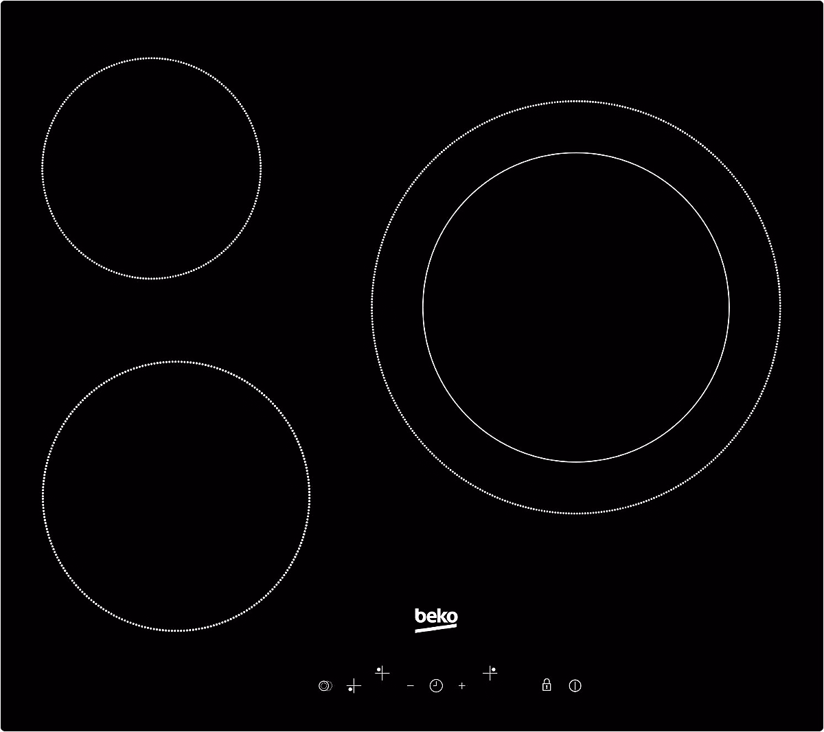 BEKO Table vitrocéramique 3 radiants HIC63402T – Réf. CEYQEYOYC1624633222