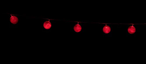 Guirlande lumineuse LED à lumière fixe rouge sur secteur - 3,40 m