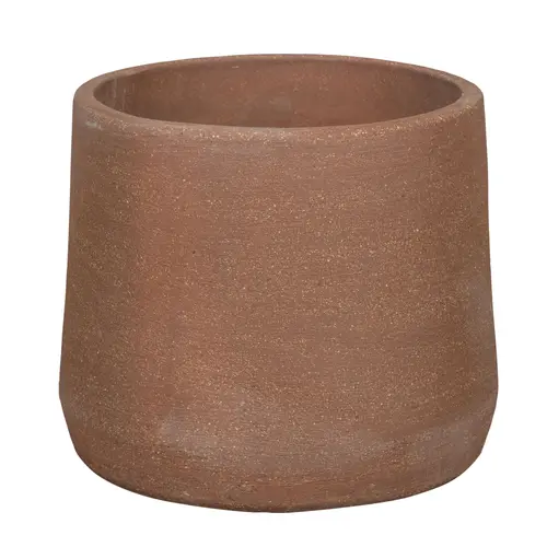 Pot coloris rouge en terre recyclée - Ø 30 x 26 cm