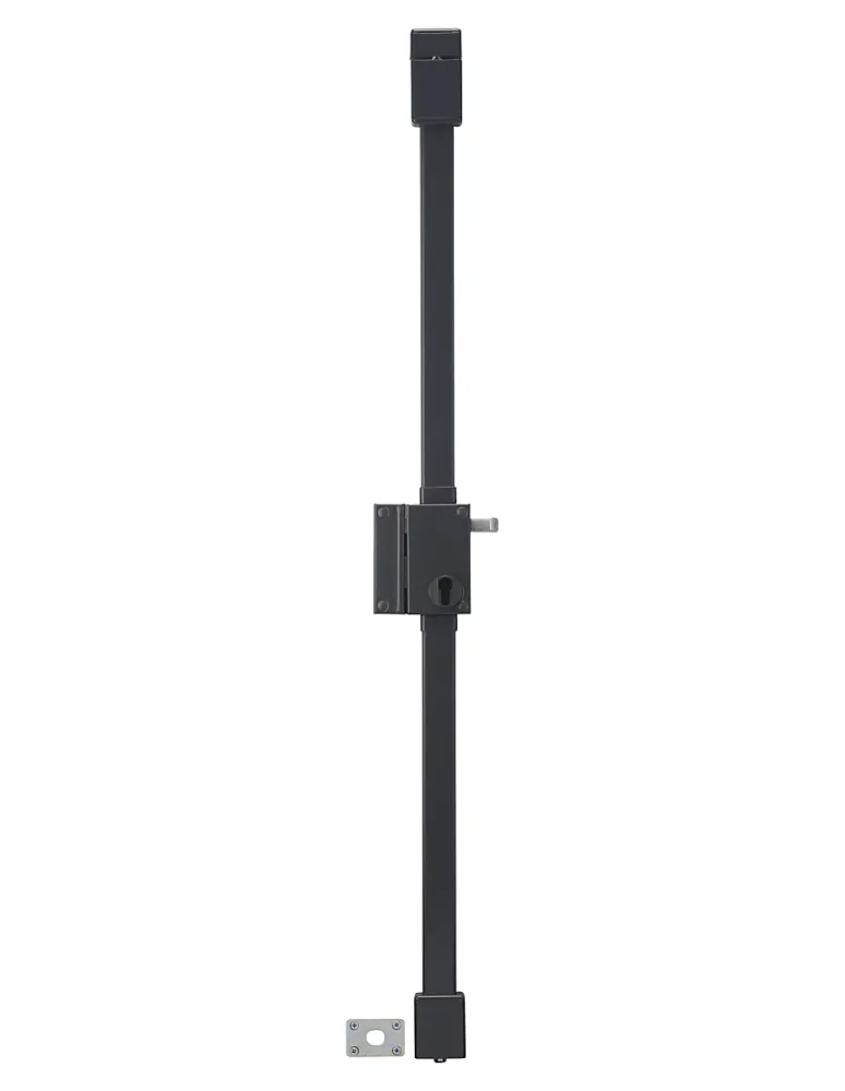Boitier de serrure en applique Targa à tirage pour porte d'entrée – gauche, 3 pts, axe 45mm, anthracite, THIRARD
