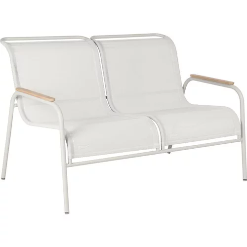 Banquette deux places en acier et toile d’extérieur gris argile Fermob Coolside - 134 x 77 x 86 cm