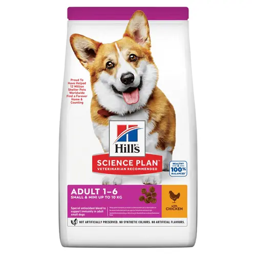Croquette pour chien adulte de petite taille au poulet Hill's - 6 kg