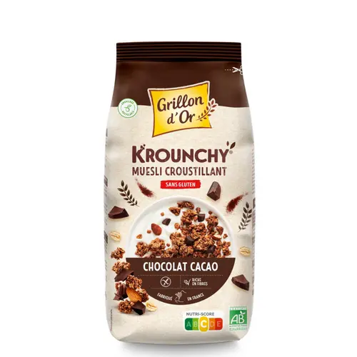 Krounchy chocolat cacao sans gluten Grillon d’or - 500 g
