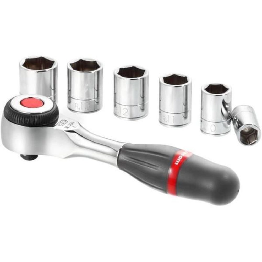 FACOM Coffret cliquet 1/4 facom – 14 mm gris