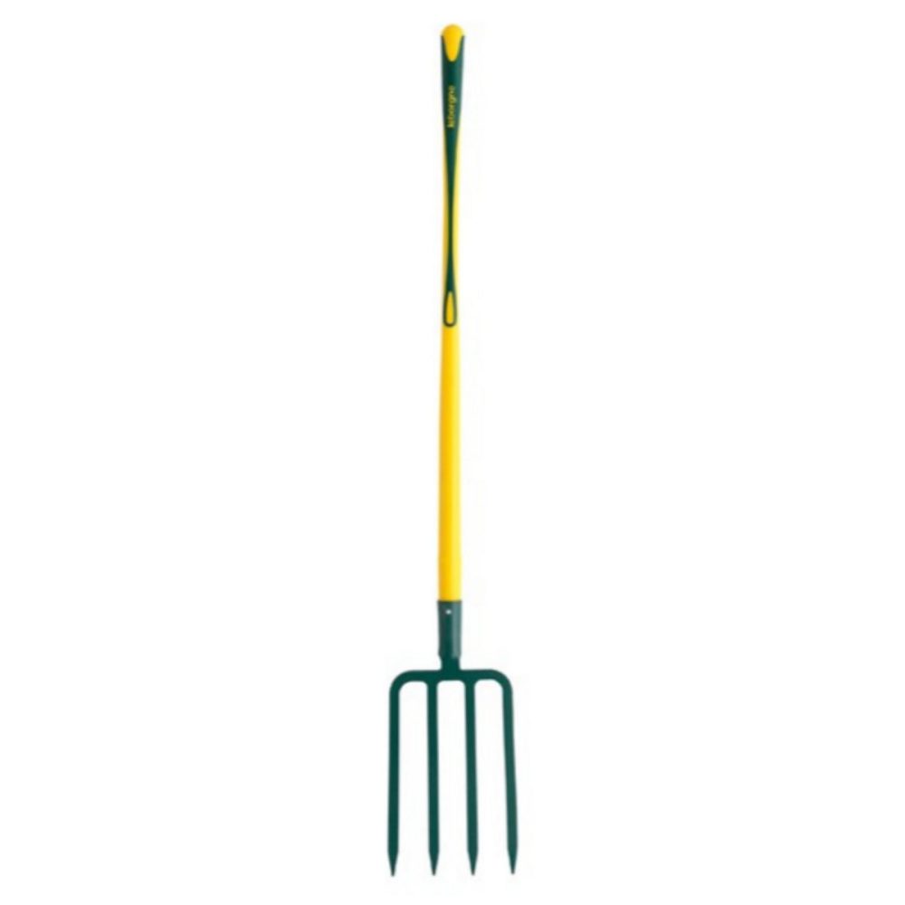 Outil de jardinage et accessoire – Fourche à bêcher Leborgne à douille 4 dents triangulaires 11mm manche pomme