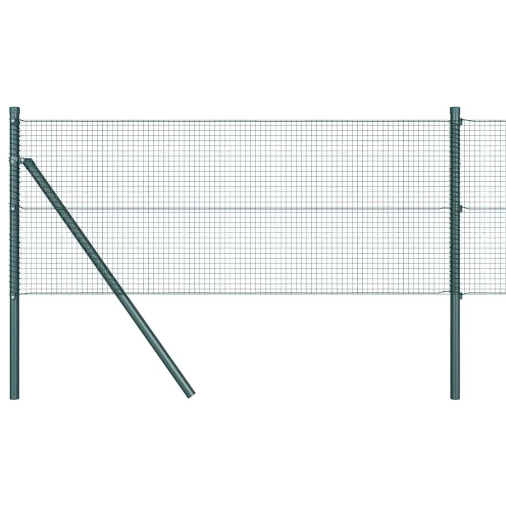vidaXL Clôture en fils soudés pour fixation au sol 25 x 0,5 m Vert – 0,5 m 16 mm