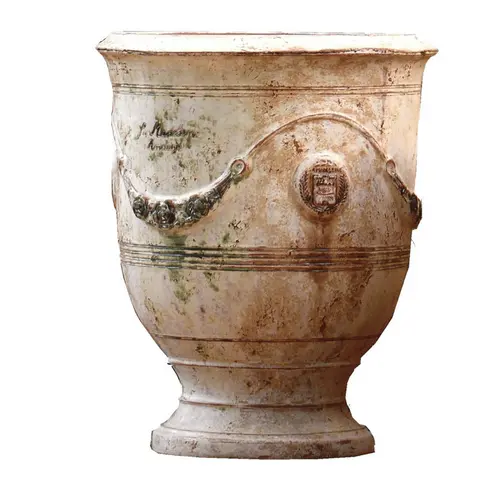 Vase Anduze patine en terre cuite H 80 x Ø 66 cm