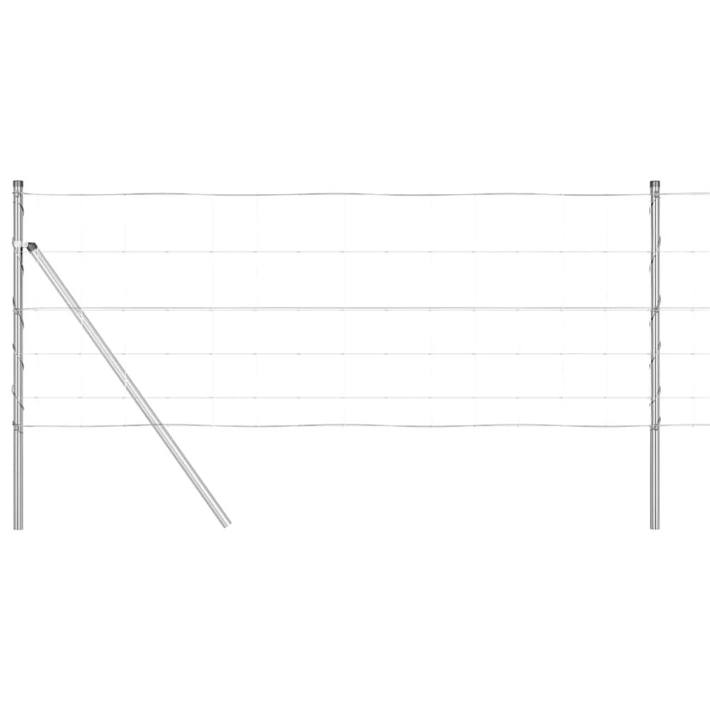 vidaXL Clôture en fil soudé pour sol 100 x 0,8 m Acier galvanisé – Aménagement du jardin