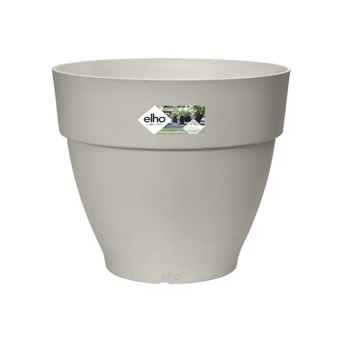 Pot rond en plastique recyclé coloris blanc soie Elho Vibia Campana - Ø 40 x H 33,4 cm
