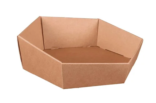 Corbeille en carton hexagonale Atlanta Cav' Service - 27 x 24 x 6/9 cm