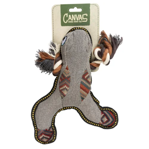 Jouet pour chien peluche grenouille coloris gris Canvas - 30 x 27 cm
