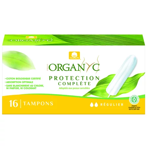 16 tampons réguliers sans appicateur Organyc