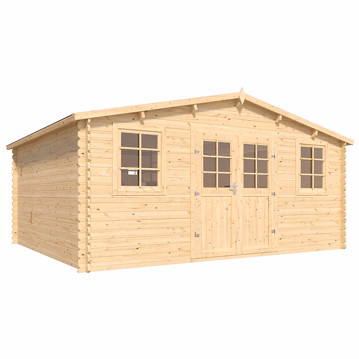 Abri de jardin Vallo Cerland en bois ép.28 mm surface totale 19m² – Réf. VJESOASJJ7893866791