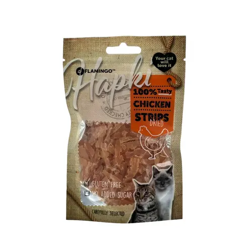 Friandises pour chat Hapki lamelles de poulet Flamingo - 50 g
