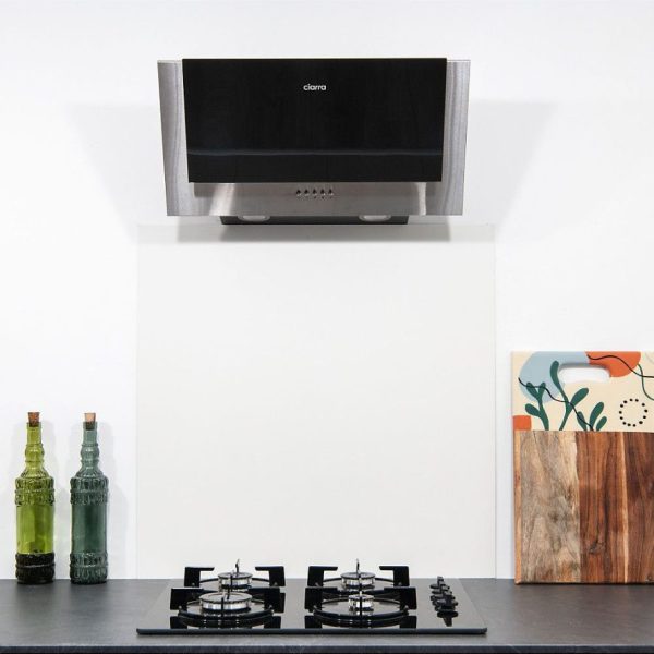 Crédence – Fond de hotte | Aluminium Blanc RAL 9010 sat | H65cm x L110cm