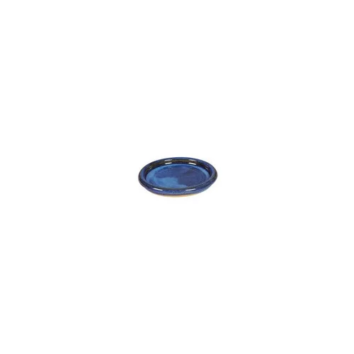 Soucoupe à bord en grès émaillé coloris aquableu Ø 16 x 1,2 cm