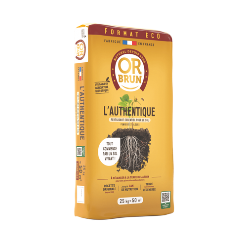 AUTHENTIQUE FERTILISANT - OR BRUN® - 25KG