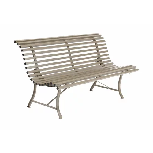 Banc Louisiane Fermob en acier coloris muscade 150 cm