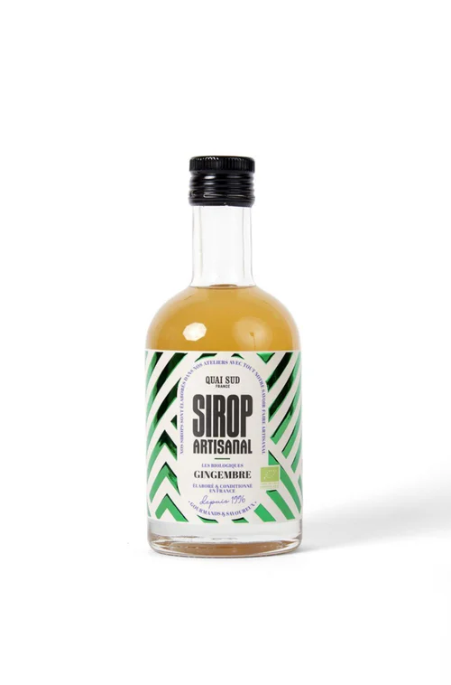 Sirop artisanal Bio au gingembre Quai Sud - Bouteille de 35 cl