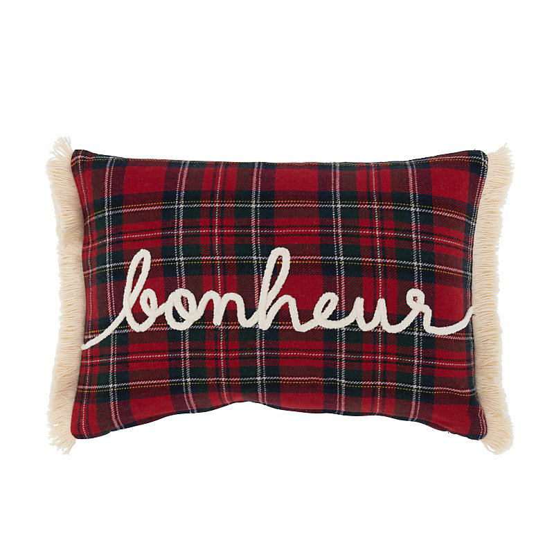 Coussin rectangulaire en textile multicouleur 30 × 45 × 3.5 cm